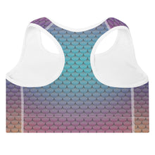 Load image into Gallery viewer, Blue and Purple Mermaid Life Sports Bra