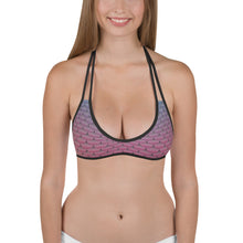 Load image into Gallery viewer, Pink and Blue Mermaid Life Reversible Bikini Top