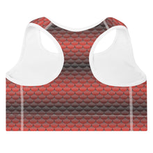 Load image into Gallery viewer, Black and Red Mermaid Life Sports Bra