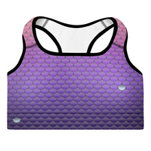 Load image into Gallery viewer, Pink and Purple Mermaid Life Sports Bra