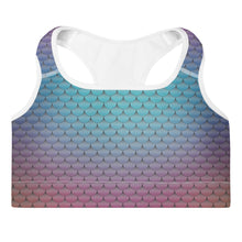 Load image into Gallery viewer, Blue and Purple Mermaid Life Sports Bra