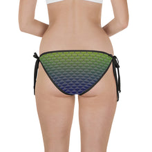 Load image into Gallery viewer, Green, Yellow, and Blue Mermaid Life Reversible Bikini Bottom