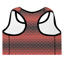 Load image into Gallery viewer, Black and Red Mermaid Life Sports Bra