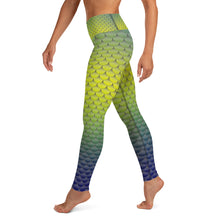 Load image into Gallery viewer, Green, Yellow, and Blue Mermaid Life Leggings