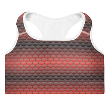 Load image into Gallery viewer, Black and Red Mermaid Life Sports Bra